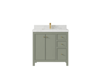 Chicago 36 in. W x 22 in. D Center Sink Bathroom Vanity - Willow Bath and Vanity