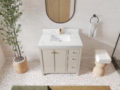 Chicago 36 in. W x 22 in. D Center Sink Bathroom Vanity - photo 36