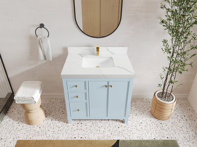 Chicago 36 in. W x 22 in. D Center Sink Bathroom Vanity - Willow Bath and Vanity
