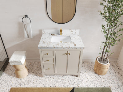 Chicago 36 in. W x 22 in. D Center Sink Bathroom Vanity - Willow Bath and Vanity