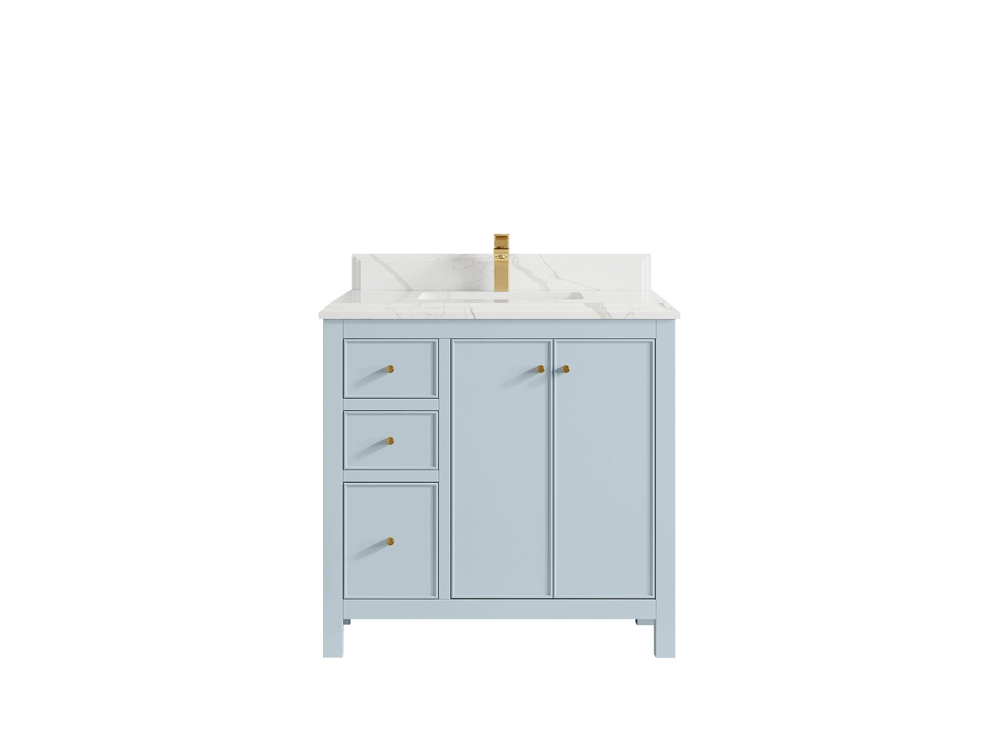 Chicago 36 in. W x 22 in. D Center Sink Bathroom Vanity - Willow Bath and Vanity