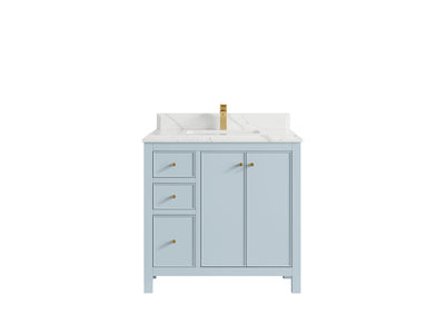 Chicago 36 in. W x 22 in. D Center Sink Bathroom Vanity - Willow Bath and Vanity