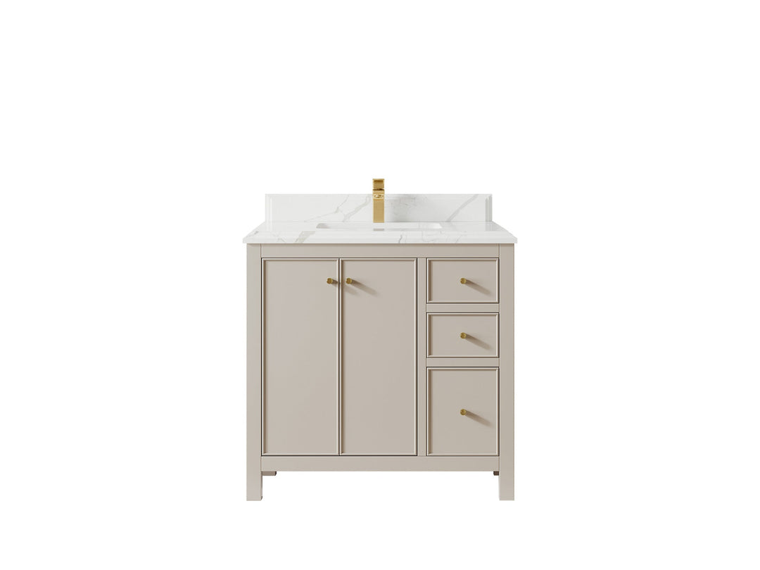 Chicago 36 in. W x 22 in. D Center Sink Bathroom Vanity - Willow Bath and Vanity