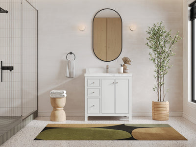 Chicago 36 in. W x 22 in. D Center Sink Bathroom Vanity - Willow Bath and Vanity