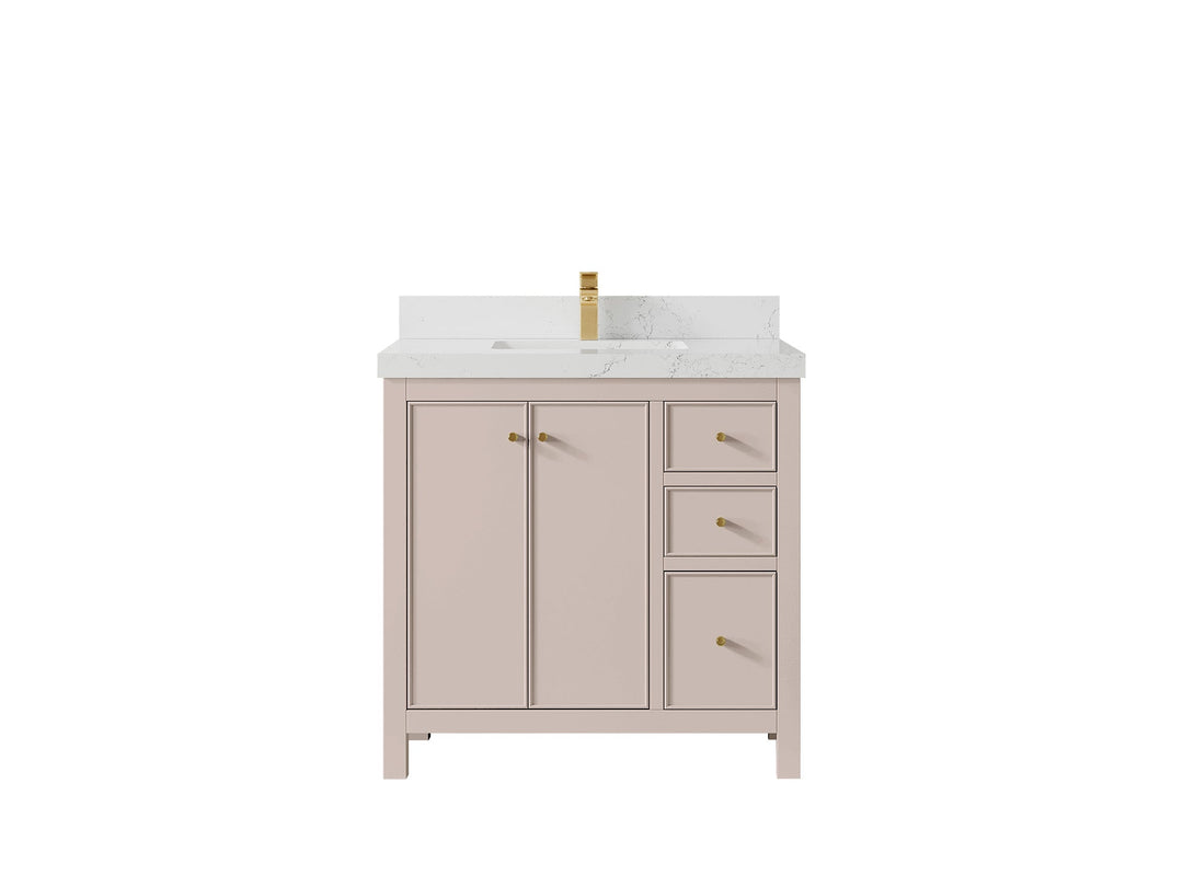 Chicago 36 in. W x 22 in. D Center Sink Bathroom Vanity - Willow Bath and Vanity