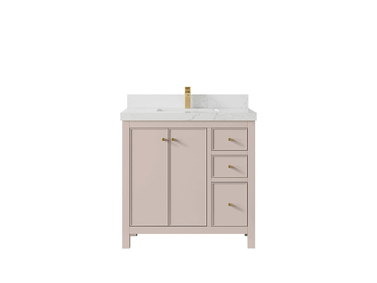 Chicago 36 in. W x 22 in. D Center Sink Bathroom Vanity - Willow Bath and Vanity