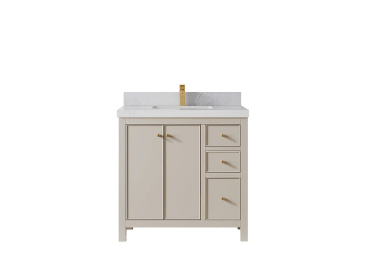 Chicago 36 in. W x 22 in. D Center Sink Bathroom Vanity - photo 1