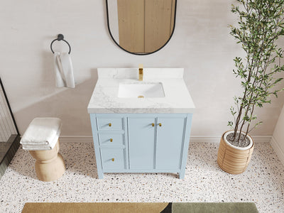 Chicago 36 in. W x 22 in. D Center Sink Bathroom Vanity - Willow Bath and Vanity