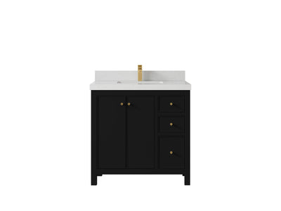 Chicago 36 in. W x 22 in. D Center Sink Bathroom Vanity - Willow Bath and Vanity