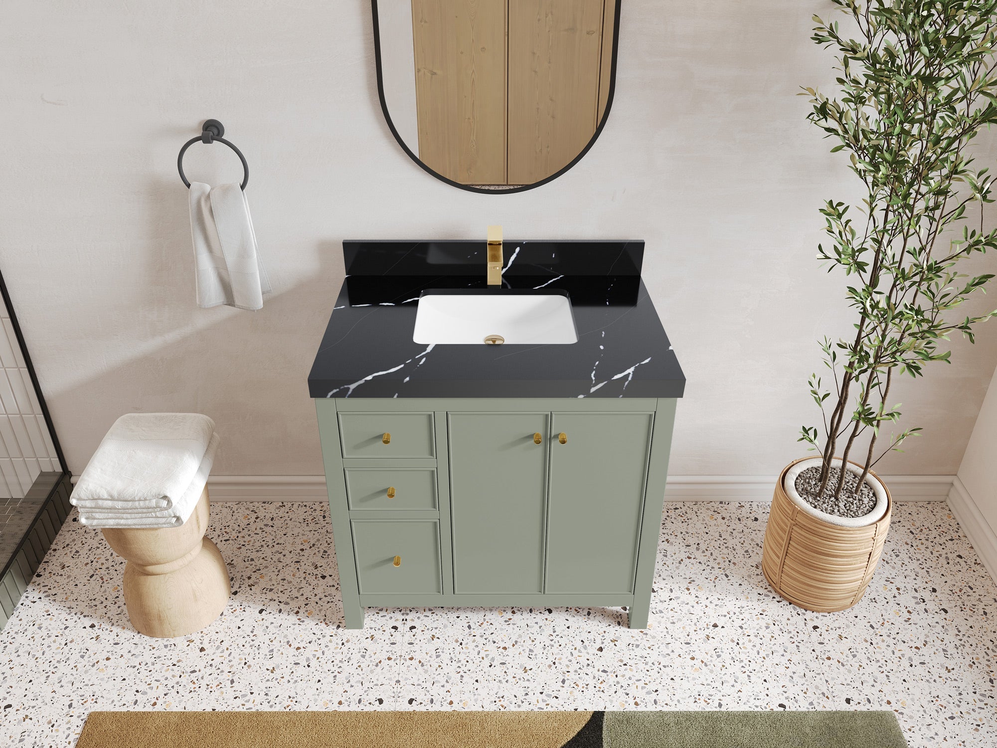 Chicago 36 in. W x 22 in. D Center Sink Bathroom Vanity - Willow Bath and Vanity