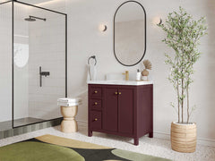 Chicago 36 in. W x 22 in. D Center Sink Bathroom Vanity - photo 2
