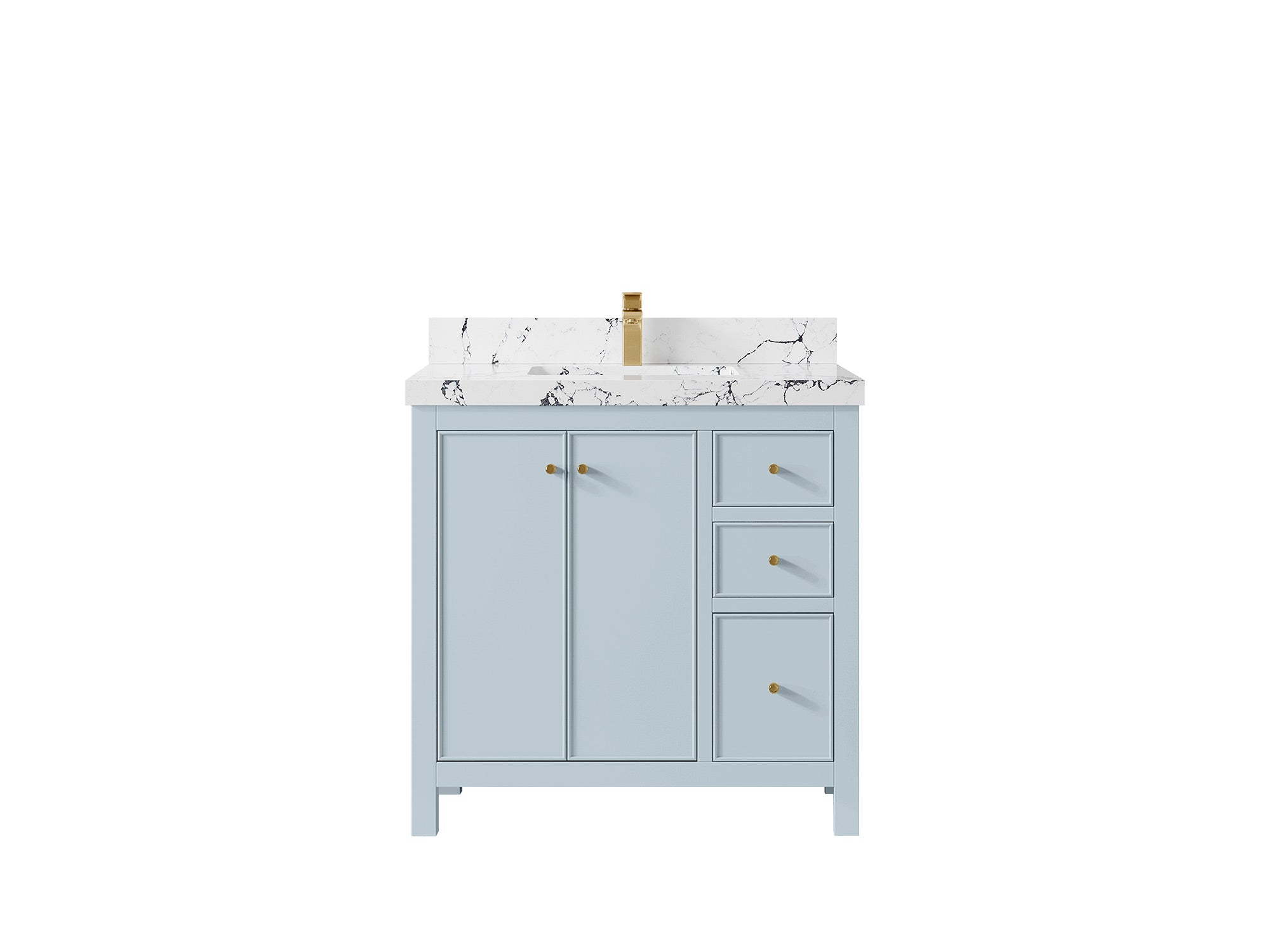 Chicago 36 in. W x 22 in. D Center Sink Bathroom Vanity - Willow Bath and Vanity