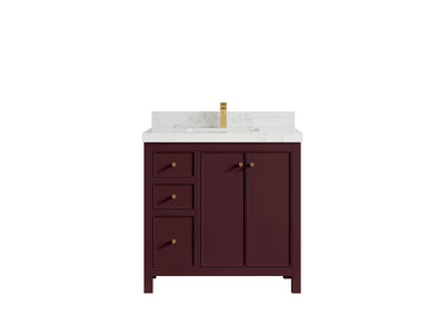 Chicago 36 in. W x 22 in. D Center Sink Bathroom Vanity - Willow Bath and Vanity