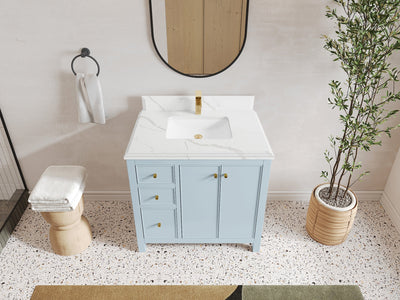 Chicago 36 in. W x 22 in. D Center Sink Bathroom Vanity - Willow Bath and Vanity