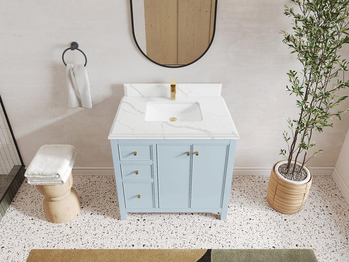 Chicago 36 in. W x 22 in. D Center Sink Bathroom Vanity - photo 24