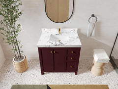 Chicago 36 in. W x 22 in. D Center Sink Bathroom Vanity - photo 44