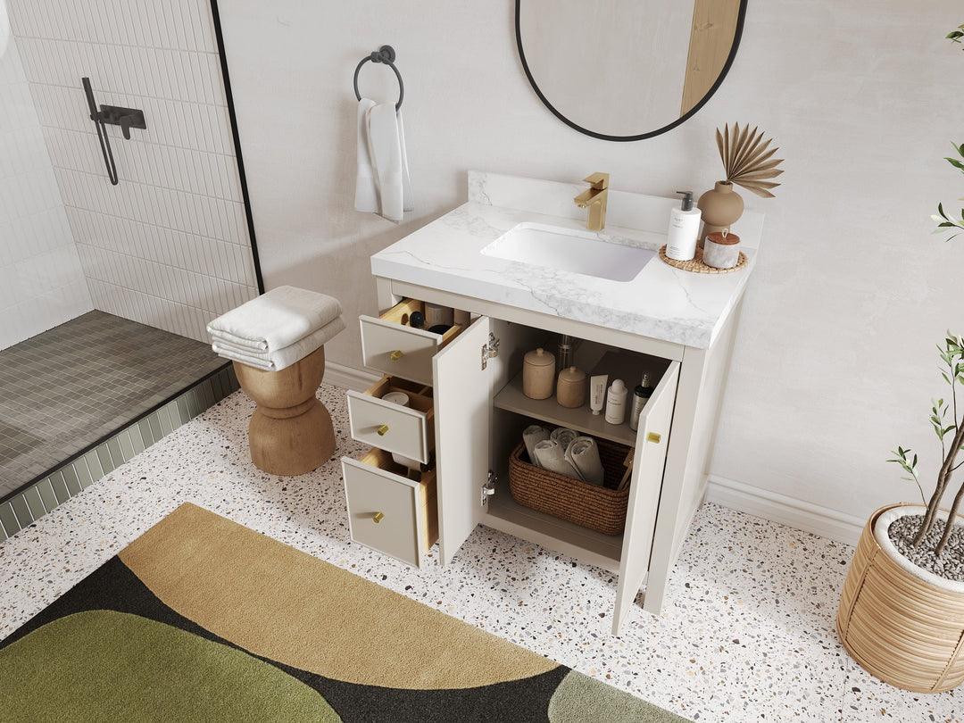 Chicago 36 in. W x 22 in. D Center Sink Bathroom Vanity - Willow Bath and Vanity