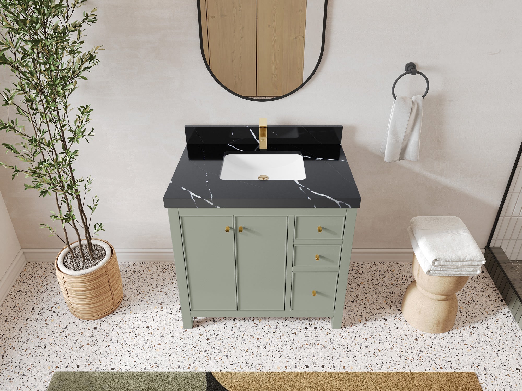 Chicago 36 in. W x 22 in. D Center Sink Bathroom Vanity - Willow Bath and Vanity