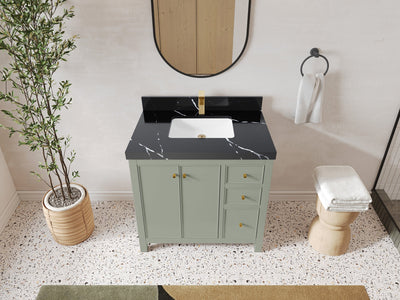 Chicago 36 in. W x 22 in. D Center Sink Bathroom Vanity - Willow Bath and Vanity