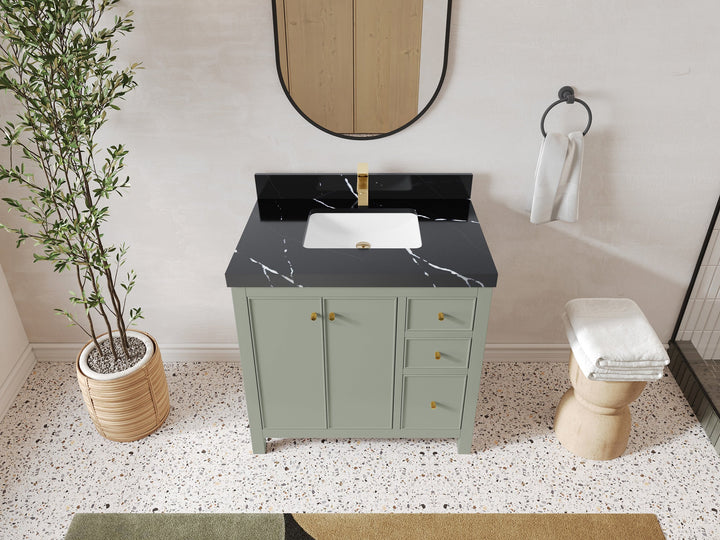 Chicago 36 in. W x 22 in. D Center Sink Bathroom Vanity - photo 8
