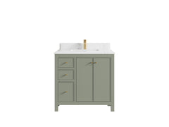 Chicago 36 in. W x 22 in. D Center Sink Bathroom Vanity - photo 25