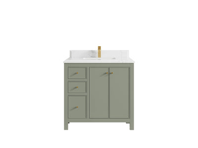 Chicago 36 in. W x 22 in. D Center Sink Bathroom Vanity - Willow Bath and Vanity