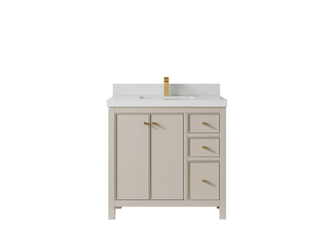 Chicago 36 in. W x 22 in. D Center Sink Bathroom Vanity - Willow Bath and Vanity