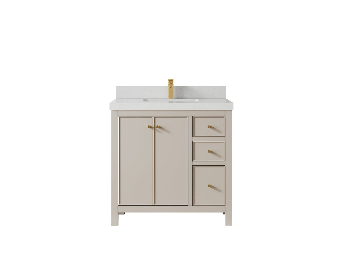 Chicago 36 in. W x 22 in. D Center Sink Bathroom Vanity - Willow Bath and Vanity