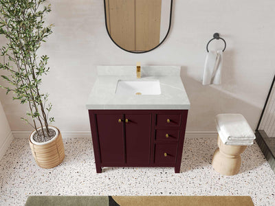 Chicago 36 in. W x 22 in. D Center Sink Bathroom Vanity - Willow Bath and Vanity