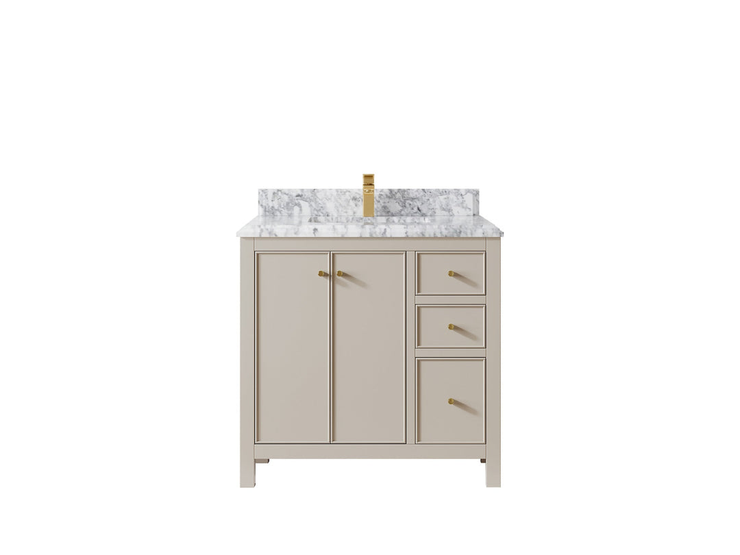 Chicago 36 in. W x 22 in. D Center Sink Bathroom Vanity - Willow Bath and Vanity