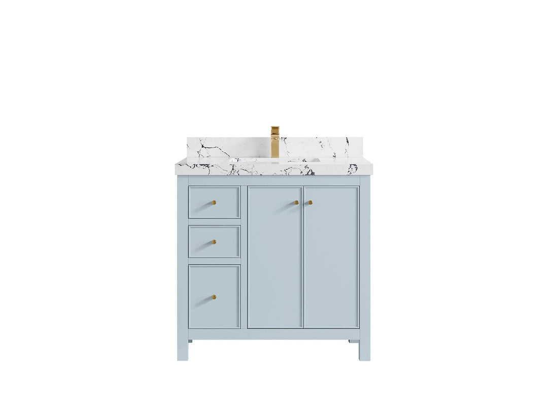 Chicago 36 in. W x 22 in. D Center Sink Bathroom Vanity - Willow Bath and Vanity