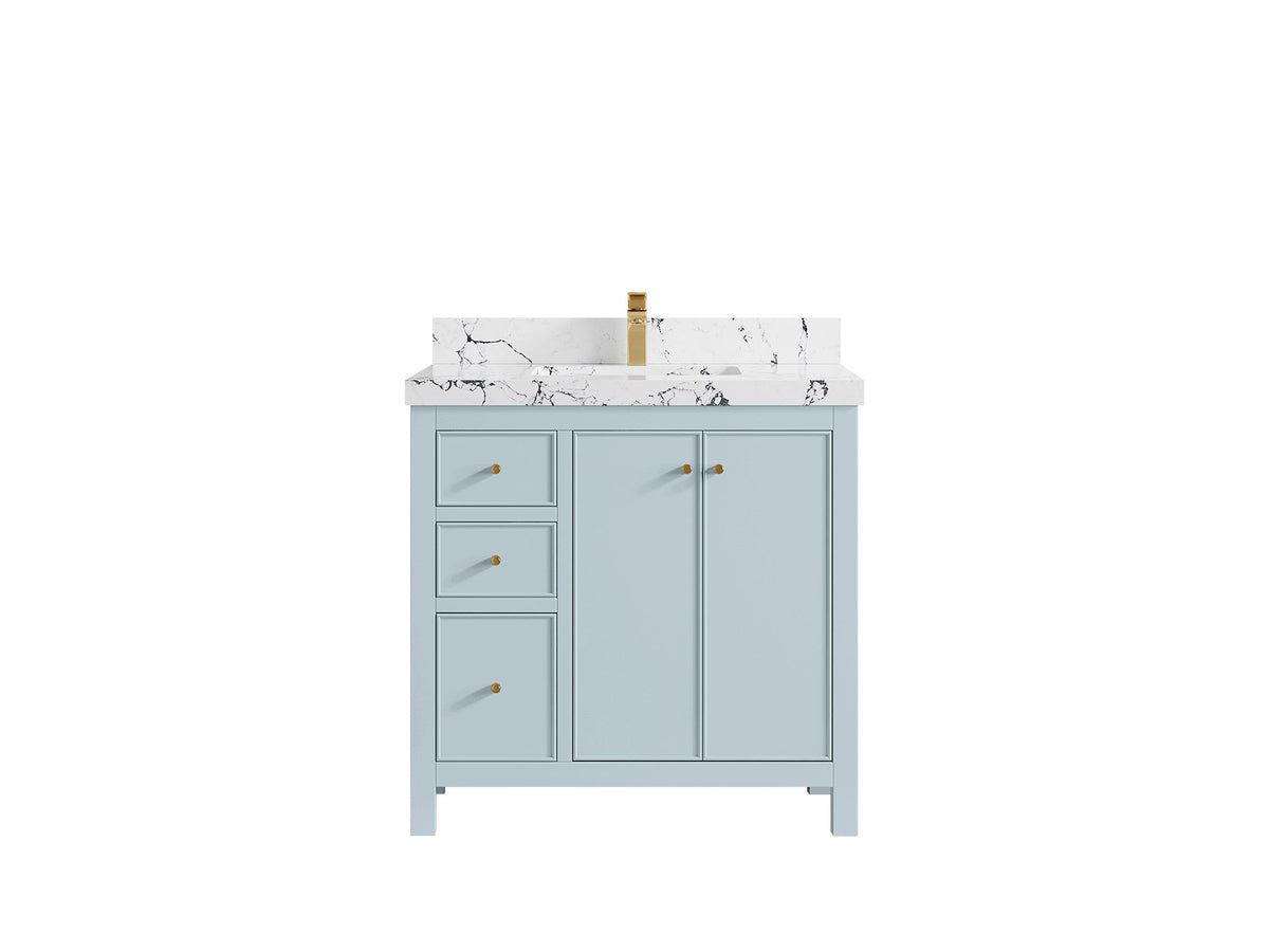 Chicago 36 in. W x 22 in. D Center Sink Bathroom Vanity - Willow Bath and Vanity