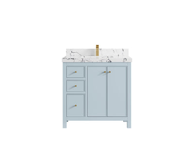 Chicago 36 in. W x 22 in. D Center Sink Bathroom Vanity - Willow Bath and Vanity