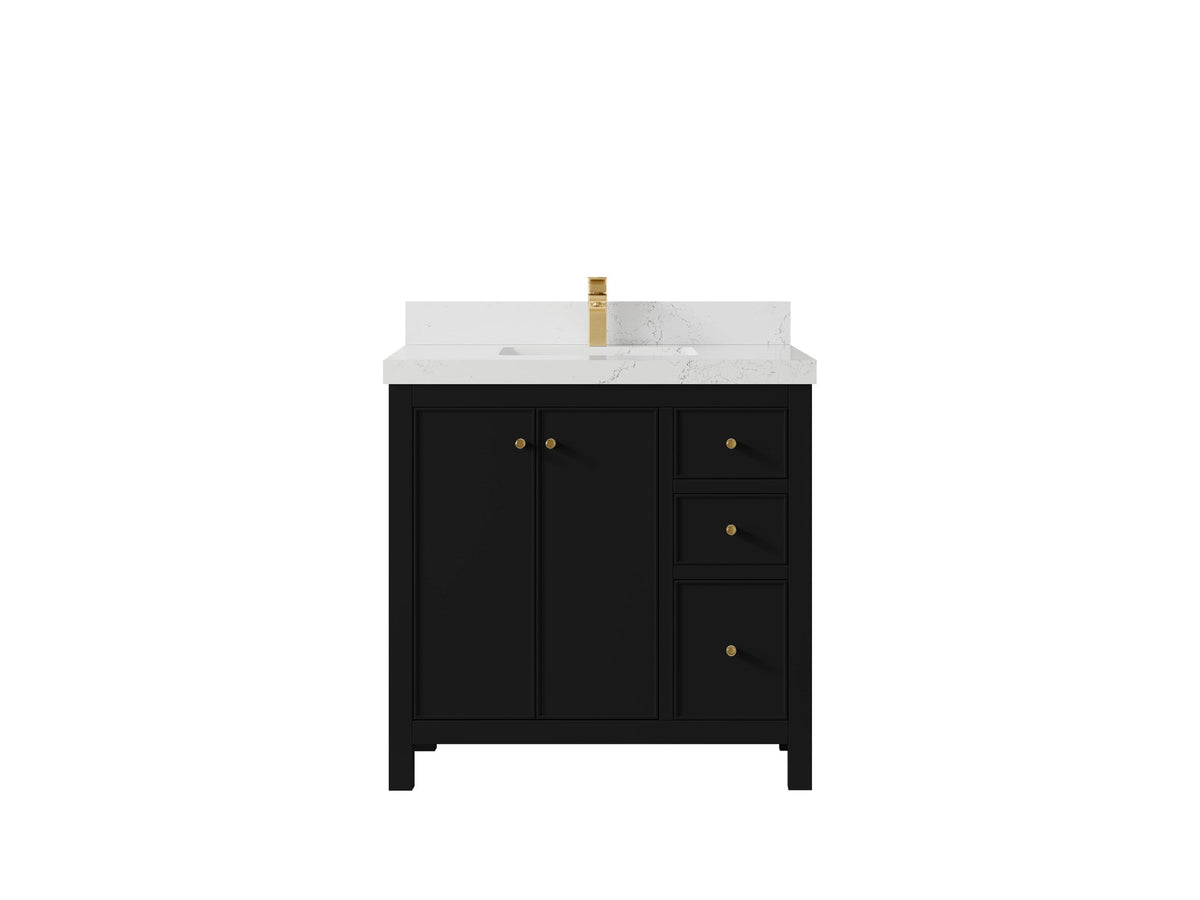 Chicago 36 in. W x 22 in. D Center Sink Bathroom Vanity - Willow Bath and Vanity