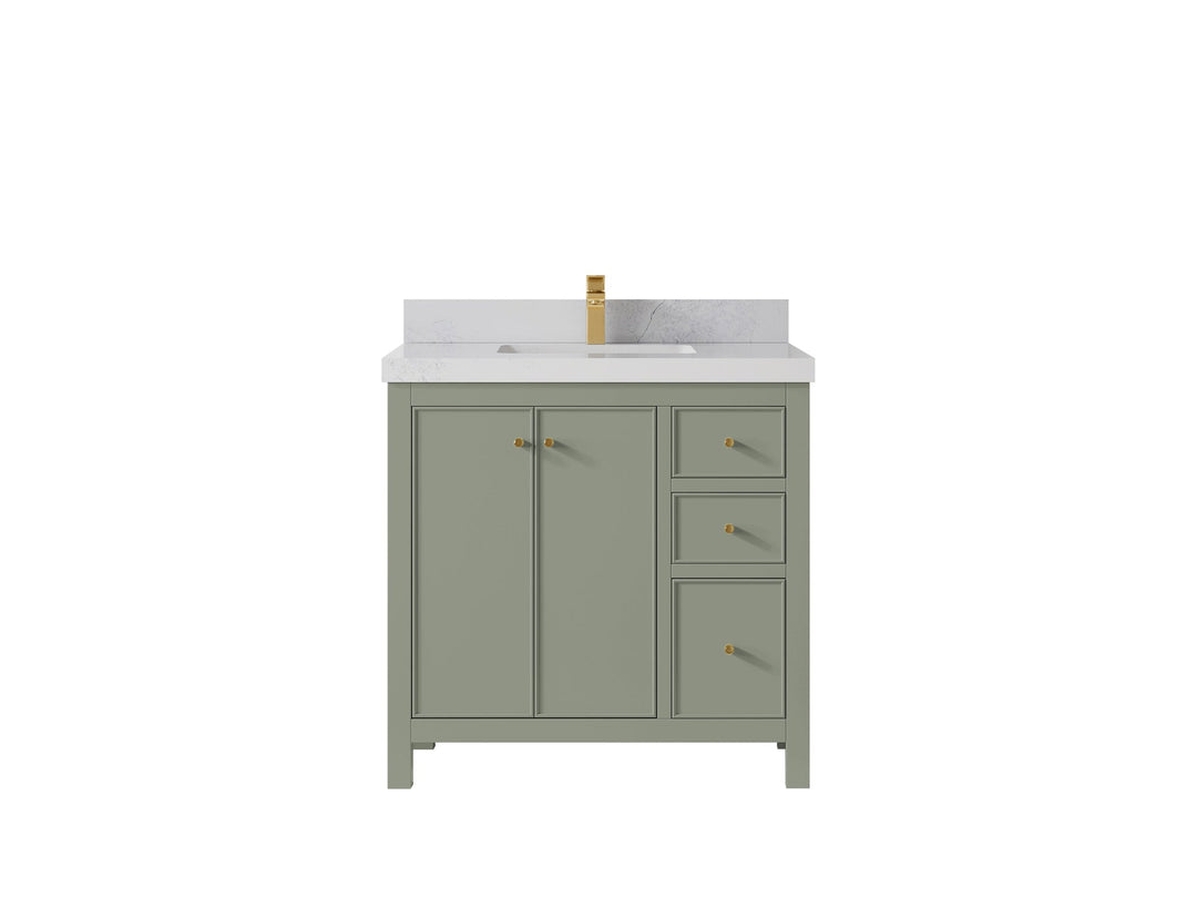 Chicago 36 in. W x 22 in. D Center Sink Bathroom Vanity - Willow Bath and Vanity