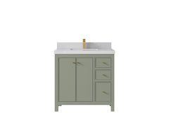Chicago 36 in. W x 22 in. D Center Sink Bathroom Vanity - photo 1