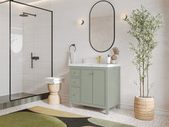 Chicago 36 in. W x 22 in. D Center Sink Bathroom Vanity - photo 2