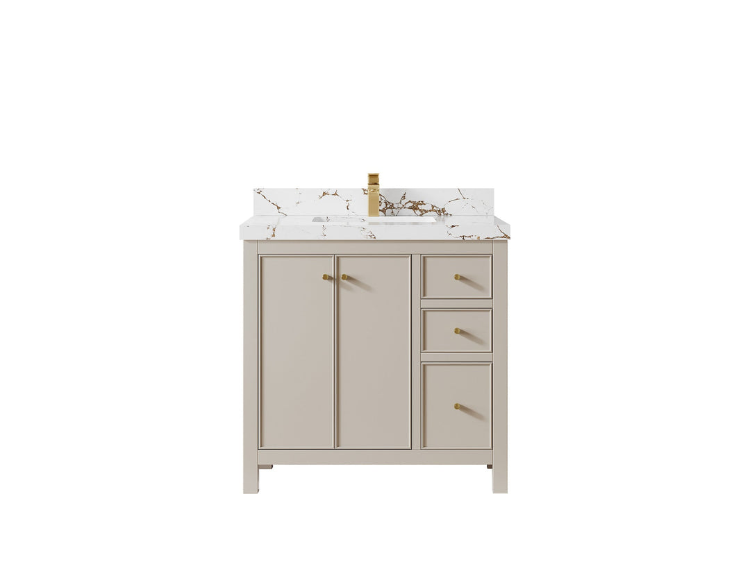 Chicago 36 in. W x 22 in. D Center Sink Bathroom Vanity - Willow Bath and Vanity