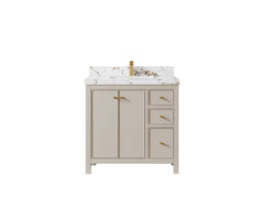 Chicago 36 in. W x 22 in. D Center Sink Bathroom Vanity - photo 43