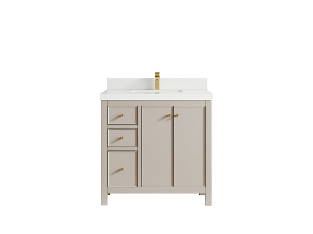 Chicago 36 in. W x 22 in. D Center Sink Bathroom Vanity - Willow Bath and Vanity