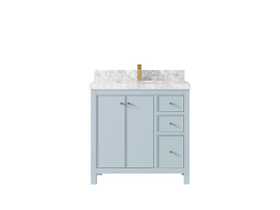 Chicago 36 in. W x 22 in. D Center Sink Bathroom Vanity - Willow Bath and Vanity