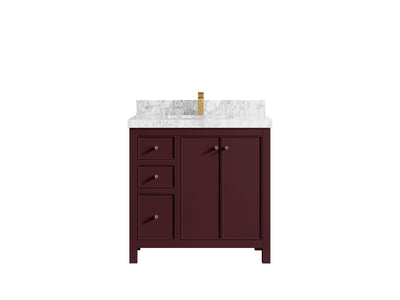Chicago 36 in. W x 22 in. D Center Sink Bathroom Vanity - Willow Bath and Vanity