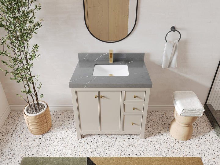 Chicago 36 in. W x 22 in. D Center Sink Bathroom Vanity - photo 28