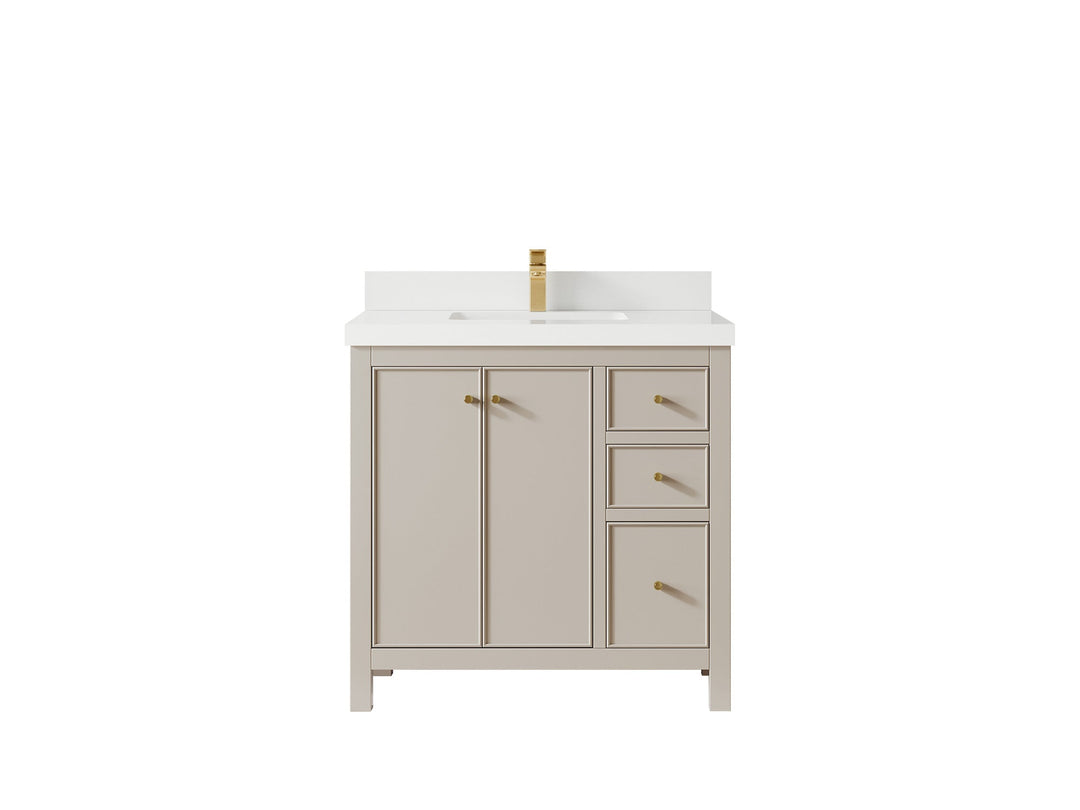 Chicago 36 in. W x 22 in. D Center Sink Bathroom Vanity - Willow Bath and Vanity