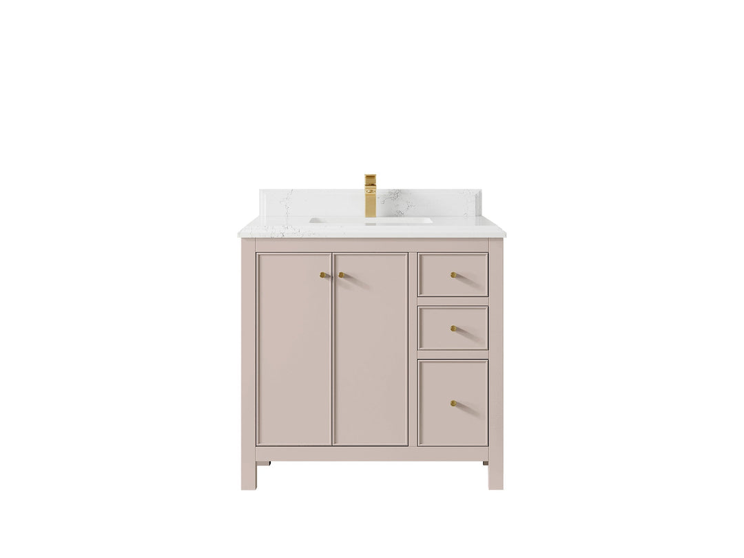 Chicago 36 in. W x 22 in. D Center Sink Bathroom Vanity - Willow Bath and Vanity