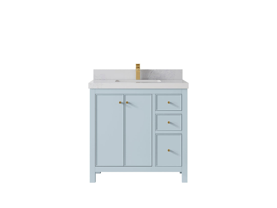 Chicago 36 in. W x 22 in. D Center Sink Bathroom Vanity - Willow Bath and Vanity