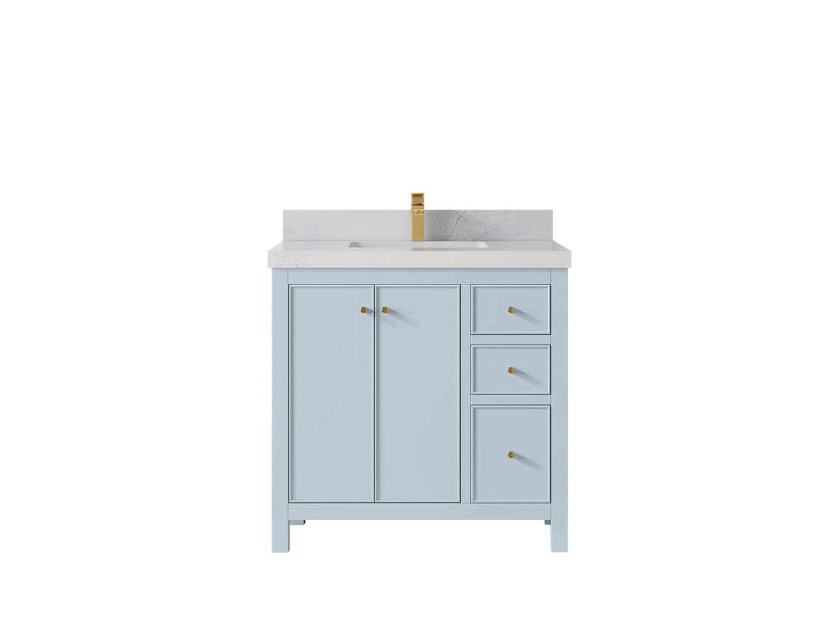 Chicago 36 in. W x 22 in. D Center Sink Bathroom Vanity - Willow Bath and Vanity