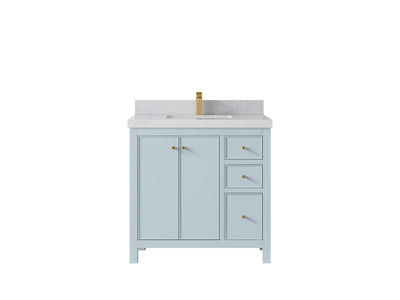 Chicago 36 in. W x 22 in. D Center Sink Bathroom Vanity - Willow Bath and Vanity