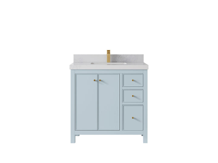 Chicago 36 in. W x 22 in. D Center Sink Bathroom Vanity - photo 1