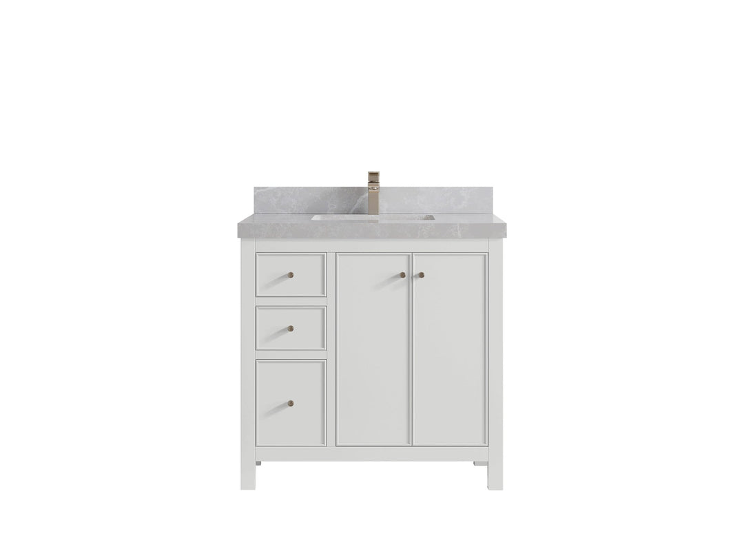Chicago 36 in. W x 22 in. D Center Sink Bathroom Vanity - Willow Bath and Vanity